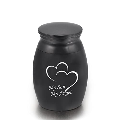 LZHLMCL Urne Klein 25 Mm Mein Sohn Mein Engel Graviert Liebesherz Asche Erinnerungsglas Asche Mini Urnen Urne Andenken Sohn Schwarz LZHLMCL Urne Klein 25 Mm Mein Sohn Mein Engel Graviert Liebesherz Asche Erinnerungsglas Asche Mini Urnen Urne Andenken Sohn Schwarz von LZHLMCL