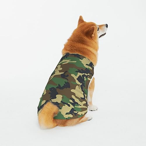 Atmungsaktive weiche Baumwollkleidung für Haustiere, klassisches schwarzes Camouflage-Muster für Hunde und Katzen, Größe S, M, L von LZNJZ