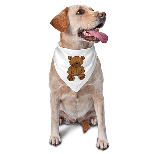 Dreieckige leichte Hundehalstücher mit überraschtem Cartoon-Bär-Hundehalstuch, für große, mittelgroße und kleine Hunde und Katzen von LZNJZ
