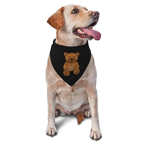 Dreieckige leichte Hundehalstücher mit überraschtem Cartoon-Bär-Hundehalstuch, für große, mittelgroße und kleine Hunde und Katzen von LZNJZ