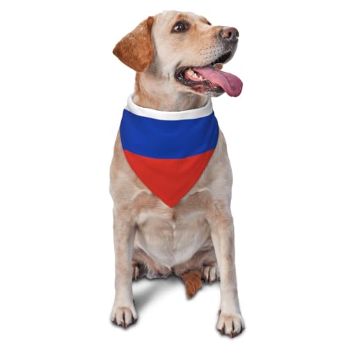 Dreieckiges Hundehalstuch, leicht, atmungsaktiv, russische Flagge, Hundehalstücher für große, mittelgroße und kleine Hunde und Katzen von LZNJZ