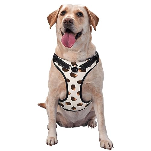 Hundegeschirr, atmungsaktiv und verstellbar, Cartoon-Igel, für große, mittelgroße und kleine Hunde, Braun von LZNJZ