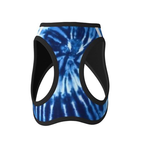 Hundegeschirr für kleine Hunde mit Leine, Batikmuster, Blau Hundegeschirr für kleine Hunde mit Leine, Batikmuster, Blau von LZNJZ