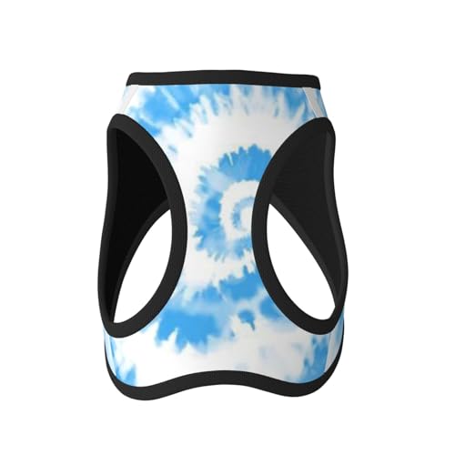 Hundegeschirr für kleine Hunde mit Leine, Batikmuster, Blau Hundegeschirr für kleine Hunde mit Leine, Batikmuster, Blau von LZNJZ