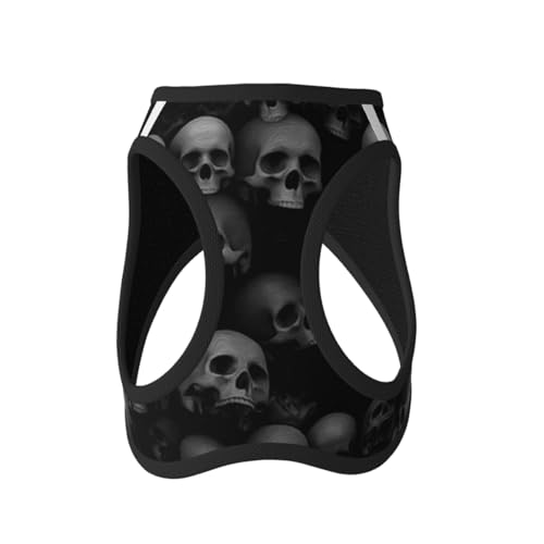 Hundegeschirr für kleine Hunde mit Leine, Bubbles Grey Skull Hundegeschirr Hundegeschirr für kleine Hunde mit Leine, Bubbles Grey Skull Hundegeschirr von LZNJZ