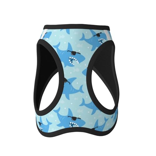 Hundegeschirr für kleine Hunde mit Leine, Cartoon-Motiv mit niedlichen Haien Hundegeschirr für kleine Hunde mit Leine, Cartoon-Motiv mit niedlichen Haien von LZNJZ