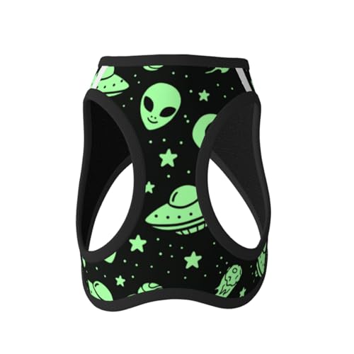 Hundegeschirr für kleine Hunde mit Leine, Motiv: Mond, Cartoon, Alien Hundegeschirr für kleine Hunde mit Leine, Motiv: Mond, Cartoon, Alien von LZNJZ