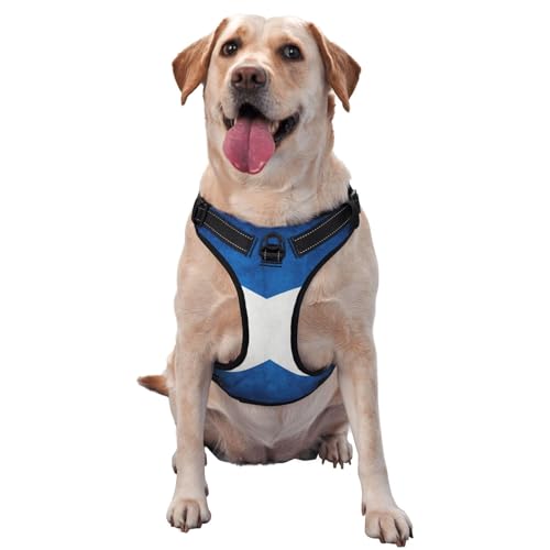 Hundegeschirr mit schottischer Flagge verstellbar, für große, mittelgroße und kleine Hunde Hundegeschirr mit schottischer Flagge verstellbar, für große, mittelgroße und kleine Hunde von LZNJZ