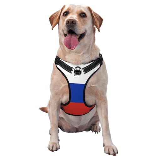 Hundegeschirr ohne Leine verstellbar, russische Flagge, Hundegeschirr für große, mittelgroße und kleine Hunde Hundegeschirr ohne Leine verstellbar, russische Flagge, Hundegeschirr für große, mittelgroße und kleine Hunde von LZNJZ