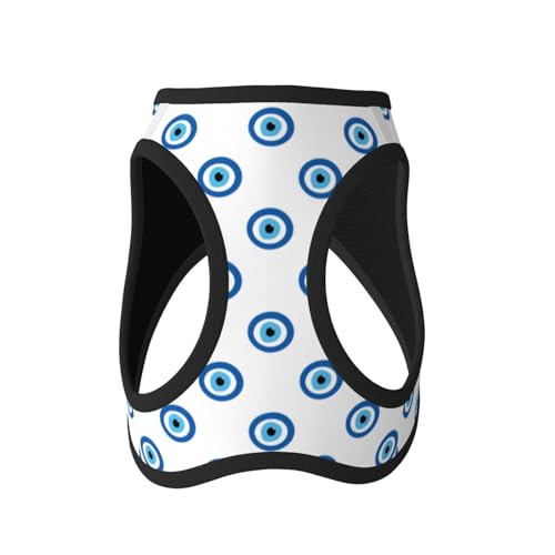 Leichtes Hundegeschirr für kleine Hunde, Blau, einfache Cartoon-Augen Leichtes Hundegeschirr für kleine Hunde, Blau, einfache Cartoon-Augen von LZNJZ