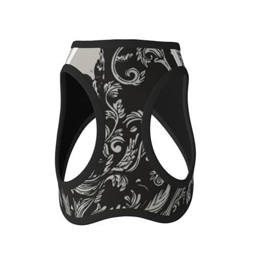Leichtes Hundegeschirr für kleine Hunde, Blumenmuster, grauer Totenkopf Leichtes Hundegeschirr für kleine Hunde, Blumenmuster, grauer Totenkopf von LZNJZ