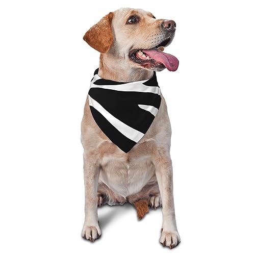 Triangle Hundehalstuch, leicht, Motiv: Cartoon-Zebra, für große, mittelgroße und kleine Hunde und Katzen, Schwarz von LZNJZ
