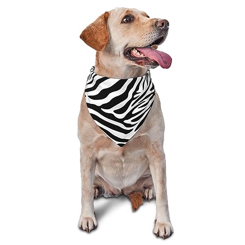 Triangle Hundehalstuch, leicht, Schwarz, Schlichtes Zebra-Hundehalstücher für große, mittelgroße und kleine Hunde und Katzen von LZNJZ