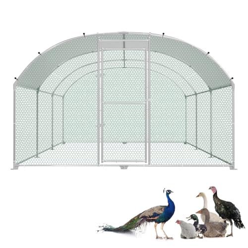 LZQ Hühnerstall Freilaufgehege Hühner Hühnergehege 3x6 m Verzinkter Metall Haustierkäfig Hühnerhaus Geflügelstall mit Sonnenschutz Dach und Tür Freigehege für Hühner Hasen Kleintiere LZQ Hühnerstall Freilaufgehege Hühner Hühnergehege 3x6 m Verzinkter Metall Haustierkäfig Hühnerhaus Geflügelstall mit Sonnenschutz Dach und Tür Freigehege für Hühner Hasen Kleintiere von LZQ