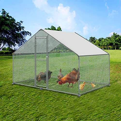 LZQ Hühnerstall mit Schloss 3x2x2m Verzinkter Stahl Kleintierstall Freigehege Hühnerhaus Dach Geflügelstall für Hühnerkäfig Vogelkäfig Kleintiere Haustierkäfig Outdoor LZQ Hühnerstall mit Schloss 3x2x2m Verzinkter Stahl Kleintierstall Freigehege Hühnerhaus Dach Geflügelstall für Hühnerkäfig Vogelkäfig Kleintiere Haustierkäfig Outdoor von LZQ
