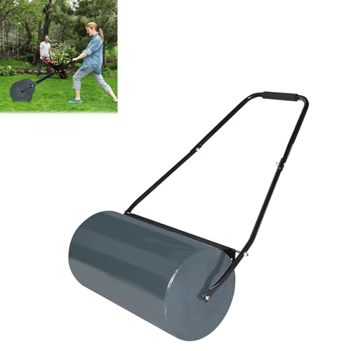 LZQ Rasenwalze Handwalze 57cm 46l Gartenwalze Füllvolumen Metall mit Schmutzabweiser Rasenroller Gartenwalze Ackerwalze Walze befüllbar mit Wasser/Sand Anthrazit LZQ Rasenwalze Handwalze 57cm 46l Gartenwalze Füllvolumen Metall mit Schmutzabweiser Rasenroller Gartenwalze Ackerwalze Walze befüllbar mit Wasser/Sand Anthrazit von LZQ