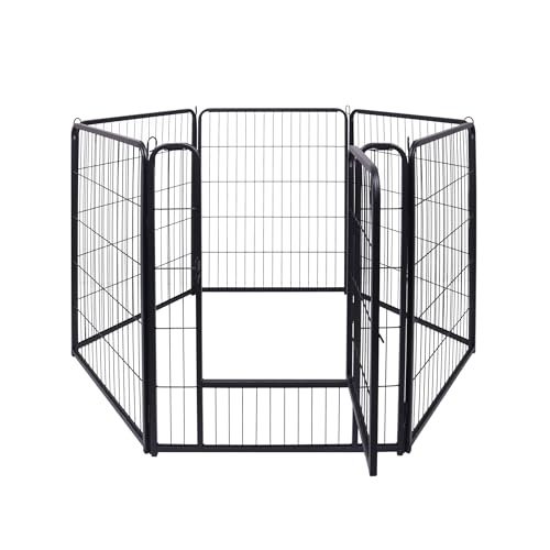 LZQ Welpenauslauf Welpenlaufstall DIY, Laufstall Hund faltbar mit Tür, Hundelaufstall für Wohnung 6 Gitterplatten je 80 x 65 cm für Hunde Wohnung & Garten LZQ Welpenauslauf Welpenlaufstall DIY, Laufstall Hund faltbar mit Tür, Hundelaufstall für Wohnung 6 Gitterplatten je 80 x 65 cm für Hunde Wohnung & Garten von LZQ