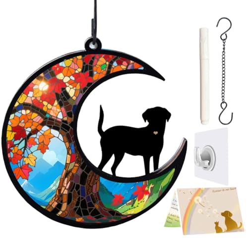 LZXLXS Hunde-Gedenk-Sonnenfänger, Geschenk für Tierliebhaber, Katzen, Gedenk-Ornament, Haustier-Gedenkgeschenke, Lebensbaum und Hund LZXLXS Hunde-Gedenk-Sonnenfänger, Geschenk für Tierliebhaber, Katzen, Gedenk-Ornament, Haustier-Gedenkgeschenke, Lebensbaum und Hund von LZXLXS