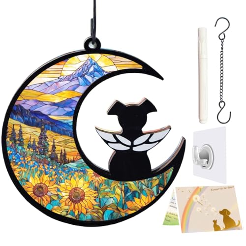 LZXLXS Hunde-Gedenk-Sonnenfänger, Geschenk für Tierliebhaber, Katzen, Gedenk-Ornament, Haustier-Gedenkgeschenke, Sonnenblume LZXLXS Hunde-Gedenk-Sonnenfänger, Geschenk für Tierliebhaber, Katzen, Gedenk-Ornament, Haustier-Gedenkgeschenke, Sonnenblume von LZXLXS