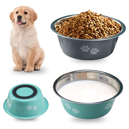860 ml Hundenapf, 2 Stück Edelstahl-Hundenapf, rutschfeste Silikonsohle, Hundenapf, Lebensmittelqualität, Wassernapf, Hundenapf für kleine, mittelgroße und große Hunde 860 ml Hundenapf, 2 Stück Edelstahl-Hundenapf, rutschfeste Silikonsohle, Hundenapf, Lebensmittelqualität, Wassernapf, Hundenapf für kleine, mittelgroße und große Hunde von LZYDKH
