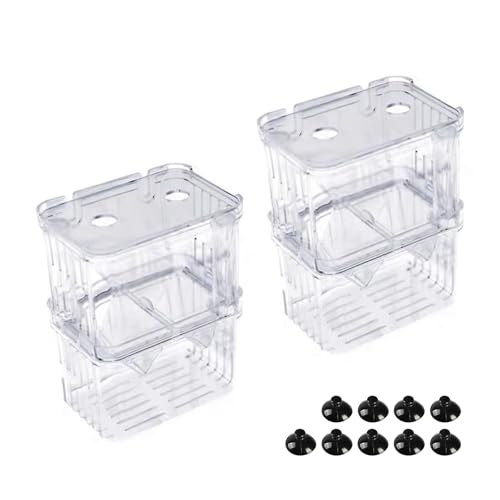 Aquarium Zuchtbox, 2 Stück Aufzuchtbecken Aquarium Aquarien AufzuchtbehäLter Kunststoff Fisch Isolation Box mit Saugnäpfen für Garnelen Kleine Fische Babyfische Aquarium Zuchtbox, 2 Stück Aufzuchtbecken Aquarium Aquarien AufzuchtbehäLter Kunststoff Fisch Isolation Box mit Saugnäpfen für Garnelen Kleine Fische Babyfische von LZYDKH