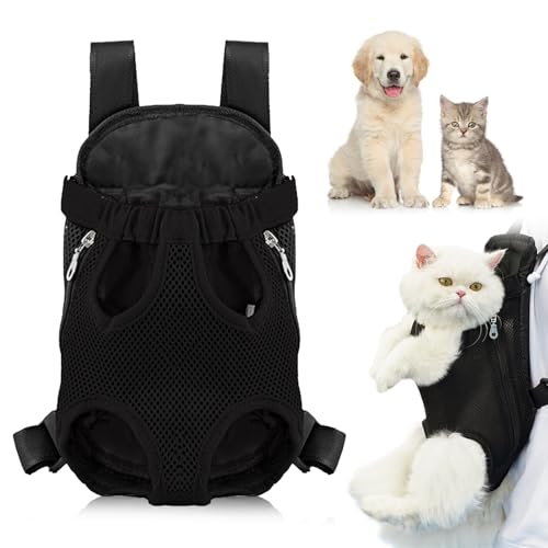 Hunderucksack, Beine, Haustier-Tragerucksack, Haustier-Front-Hunde-Rucksäcke, verstellbar, atmungsaktiv, zum Wandern, Reisen, für kleine, mittelgroße Hunde, mittelgroße Reisetasche, Schwarz Hunderucksack, Beine, Haustier-Tragerucksack, Haustier-Front-Hunde-Rucksäcke, verstellbar, atmungsaktiv, zum Wandern, Reisen, für kleine, mittelgroße Hunde, mittelgroße Reisetasche, Schwarz von LZYDKH