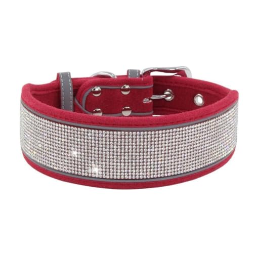 Glänzendes Haustierhalsband, bequem, Glitzer-Strass-Hundehalsband für kleine und große Hunde, Größe M Glänzendes Haustierhalsband, bequem, Glitzer-Strass-Hundehalsband für kleine und große Hunde, Größe M von LZYWOD