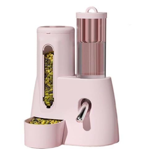 Hamster Automatischer Futter- und Trinkwasser-Futterspender für Wasser, kleine Behälter, Tiernäpfe S6j4, Spender, Futter-Drin mit von LZYWOD