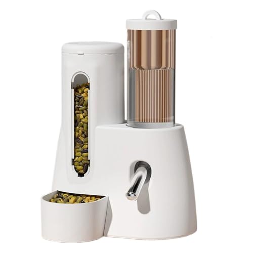 Hamster Automatischer Futter- und Trinkwasser-Futterspender für Wasser, kleiner Behälter mit Spender, Tierfutter, S6j4 Drin Bowls von LZYWOD