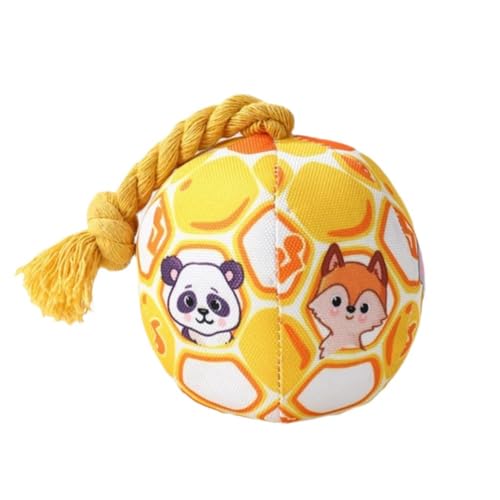 LZYWOD Interaktives Plüsch-Hundespielzeug mit Seil, weiches Hundespielzeug, bequem, quietschend und Spielzeug, für Ballspielzeug, Baumwollseil, Sm Chew Puppy von LZYWOD