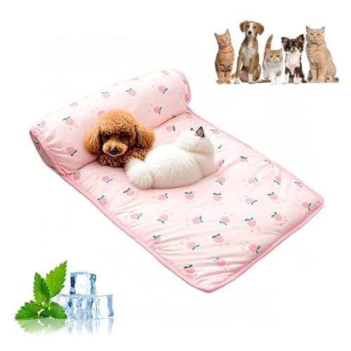 LZYWOD Kühlendes Sommerbett, bequemes Kissen, für Kätzchen, Welpen, Hunde-Schlafmatte mit Sofamuster, niedliches Kissen, Cartoon-Motiv von LZYWOD