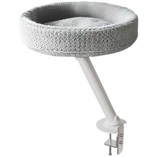 Schreibtischbett, erhöhtes Schreibtischnest, Kätzchen, 360° drehbar, rundes Bett, Arbeitszimmer, Büro, Zimmer, Tisch für Seite von LZYWOD