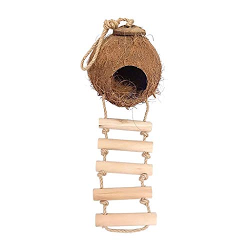 Vogelkäfig Kokosnussschale Vogelkäfig Outdoor Gartendekoration Kreative Warme Kleine Hausdekoration für Lovebirds Finken Papageien Vogelkäfig (D) von LZYYZL