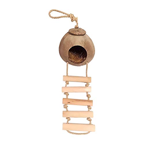 Vogelkäfig Kokosnussschale Vogelkäfig Outdoor Gartendekoration Kreative Warme Kleine Hausdekoration für Lovebirds Finken Papageien Vogelkäfig (E) von LZYYZL
