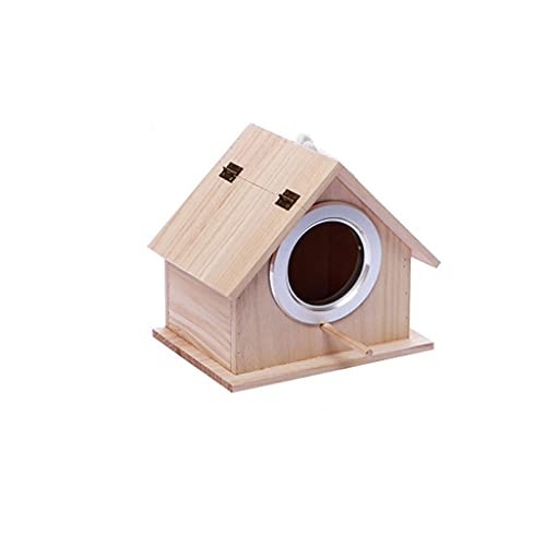 Vogelkäfig Outdoor Vogelnest Papagei Brutkasten Voliere Haus Spatz Tigerhaut Myna Kleiner Vogelkäfig Haus zum Aufhängen für Lovebirds Finken Papageien Vogelkäfig (groß) von LZYYZL