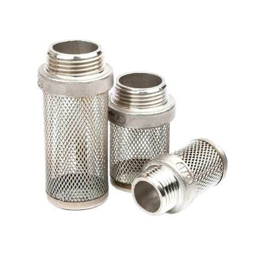 LZZYFPX 1/2"/4" 304 Edelstahl Außengewinde Filter Gartenbewässerungsschlauch Filter Aquarium Wasserpumpe Einlassfiltersieb(2 Inch Short) von LZZYFPX