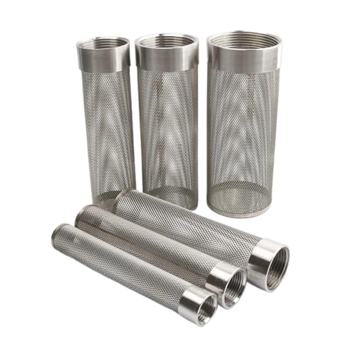 LZZYFPX 20–63 mm verlängertes Filternetz aus Edelstahl mit Außen-/Innengewinde for Gartenbewässerungsschläuche, Aquarium-Rohrfilter(Male-40mm) von LZZYFPX