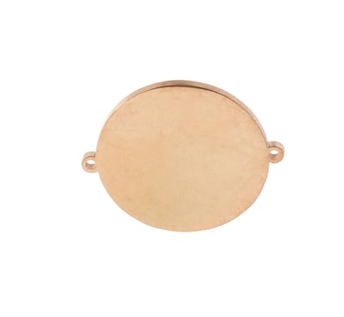 LZZYFPX 20 Stück 15/20/25 mm hochglanzpolierte Edelstahl-Rundscheiben, Stanzrohlinge, Scheiben-Charm-Verbinder for DIY-Armbänder(Rose Gold,15mm) von LZZYFPX