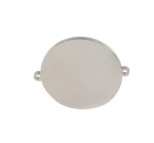LZZYFPX 20 Stück 15/20/25 mm hochglanzpolierte Edelstahl-Rundscheiben, Stanzrohlinge, Scheiben-Charm-Verbinder for DIY-Armbänder(Steel,20mm) von LZZYFPX