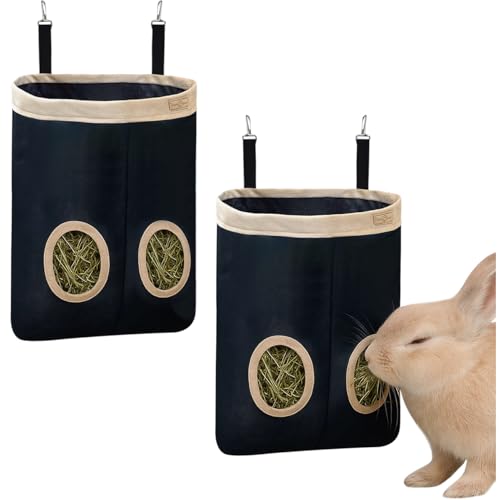 La La Pet Futterbeutel für Kaninchen, Heu, mit 2 Löchern, zum Aufhängen, Gras, Stoffbeutel, Hasenfutter, Futterzubehör für Kaninchen, Chinchillas, Hamster und kleine Haustiere, 2 Stück La La Pet Futterbeutel für Kaninchen, Heu, mit 2 Löchern, zum Aufhängen, Gras, Stoffbeutel, Hasenfutter, Futterzubehör für Kaninchen, Chinchillas, Hamster und kleine Haustiere, 2 Stück von La La Pet