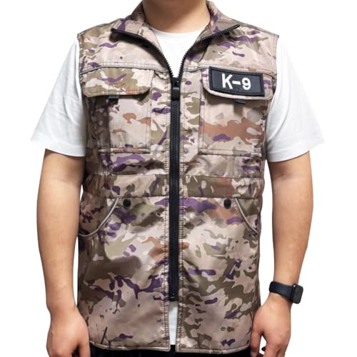 La La Pet Hundetrainer-Weste, Tarnmuster, mehrere Taschen, verstellbarer Taillen-Kordelzug, Haustier-Trainingsjacke, Handler-Kleidung für kleine, mittelgroße und große Hunde, Outdoor-Aktivitäten von La La Pet