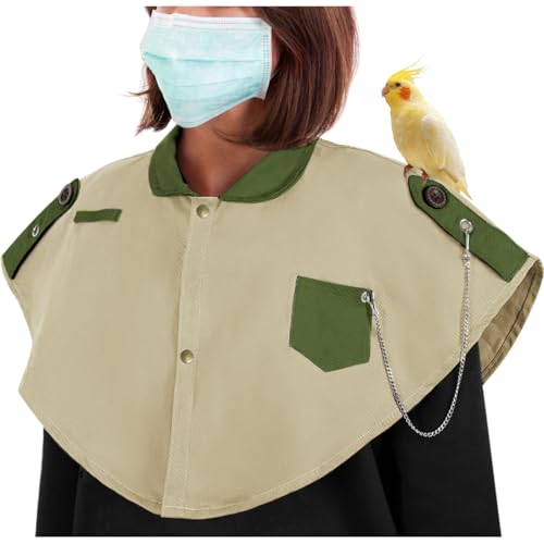 La La Pet Kratzfester Schulterschutz für Papageien, Vogel-Training, Schulterumhang, Papageien, Kotschal, Windel, Fluganzüge und Zubehör für Aras, Kakadus, Sittiche, Nymphensittiche, Beige La La Pet Kratzfester Schulterschutz für Papageien, Vogel-Training, Schulterumhang, Papageien, Kotschal, Windel, Fluganzüge und Zubehör für Aras, Kakadus, Sittiche, Nymphensittiche, Beige von La La Pet
