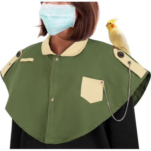 La La Pet Kratzfester Schulterschutz für Papageien, Vogel-Training, Schulterumhang, Papageien, Kotschal, Windel, Fluganzüge und Zubehör für Aras, Kakadus, Sittiche, Nymphensittiche, Grün La La Pet Kratzfester Schulterschutz für Papageien, Vogel-Training, Schulterumhang, Papageien, Kotschal, Windel, Fluganzüge und Zubehör für Aras, Kakadus, Sittiche, Nymphensittiche, Grün von La La Pet