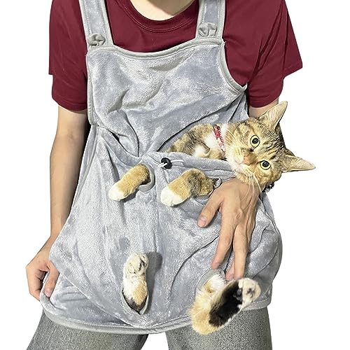La La Pet Verstellbare Katzenschürze, Tragetasche mit Löchern, Haustier-Tragetasche, Haustier-Tragetasche, Katzentragetasche für kleine Tiere von La La Pet