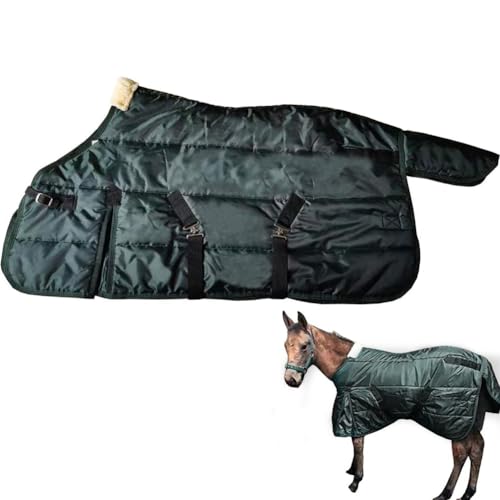 La La Pet Wasserdichte Warmhaltedecke für Pferde, verstellbar und atmungsaktiv, Mini-Pony, Ripstop, mittelschwer, 220 g, Poly-Füllung für den Winter, Grün, 117,8 cm La La Pet Wasserdichte Warmhaltedecke für Pferde, verstellbar und atmungsaktiv, Mini-Pony, Ripstop, mittelschwer, 220 g, Poly-Füllung für den Winter, Grün, 117,8 cm von La La Pet