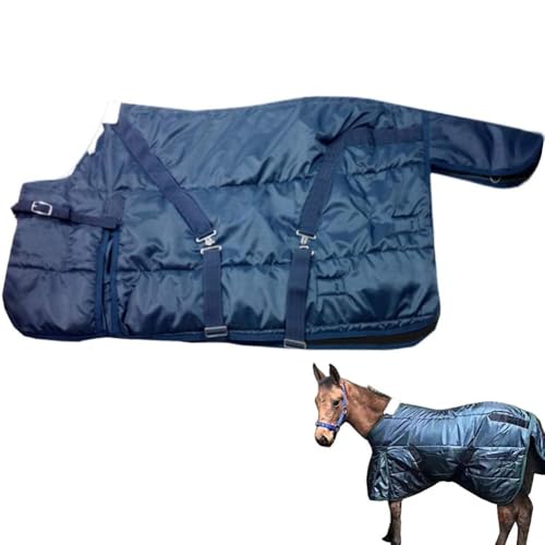 La La Pet Wasserdichte Warmhaltedecke für Pferde, verstellbar und atmungsaktiv, für Pferde, Mini-Pony, Ripstop, mittelschwer, 220 g, Poly-Füllung für den Winter, Marineblau, 101,6 cm La La Pet Wasserdichte Warmhaltedecke für Pferde, verstellbar und atmungsaktiv, für Pferde, Mini-Pony, Ripstop, mittelschwer, 220 g, Poly-Füllung für den Winter, Marineblau, 101,6 cm von La La Pet