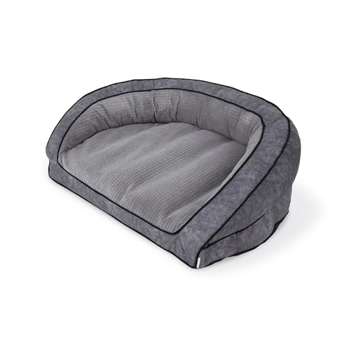 La-Z-Boy Petmate Harper Sofa, großes Hundebett, grau, 109 x 89 cm, für Hunde bis zu 56,7 kg, mit strapazierfähigem, abnehmbarem, waschbarem Bezug La-Z-Boy Petmate Harper Sofa, großes Hundebett, grau, 109 x 89 cm, für Hunde bis zu 56,7 kg, mit strapazierfähigem, abnehmbarem, waschbarem Bezug von La-Z-Boy