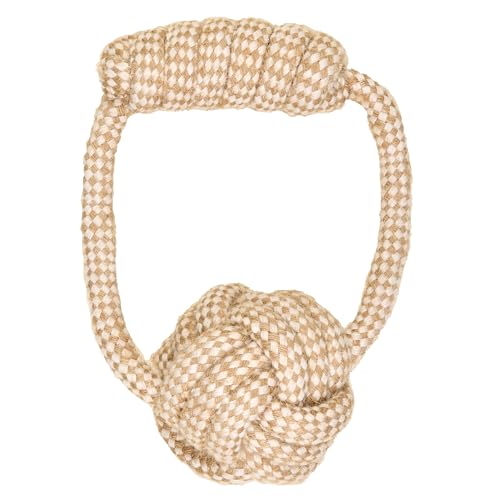 La Cordeline Hundespielzeug, Seil aus Baumwolle, Hanf, natürlich, interaktives Spielzeug für Hunde, Welpen, Ball mit Griff, 15 cm La Cordeline Hundespielzeug, Seil aus Baumwolle, Hanf, natürlich, interaktives Spielzeug für Hunde, Welpen, Ball mit Griff, 15 cm von La cordeline