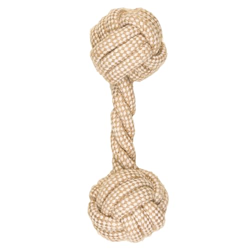 La cordeline Hundespielzeug, Seil aus Baumwolle, Hanf, natürlich, interaktives Spielzeug – Hantel 24 cm La cordeline Hundespielzeug, Seil aus Baumwolle, Hanf, natürlich, interaktives Spielzeug – Hantel 24 cm von La cordeline