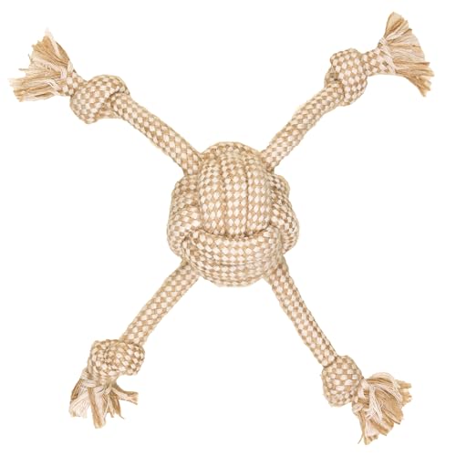 La cordeline Hundespielzeug, Seil aus Baumwolle, Hanf, natürlich, interaktives Spielzeug für Hunde, Welpen, Ball mit 4 Seilen La cordeline Hundespielzeug, Seil aus Baumwolle, Hanf, natürlich, interaktives Spielzeug für Hunde, Welpen, Ball mit 4 Seilen von La cordeline
